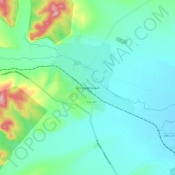Topografische Karte Pogranitschny, Höhe, Relief