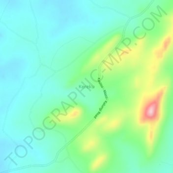 Topografische Karte Kereku, Höhe, Relief