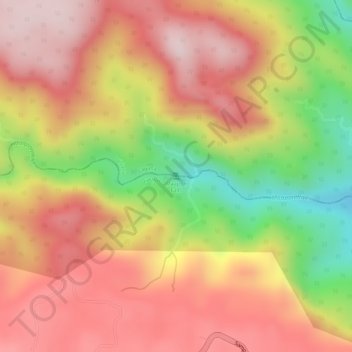 Topografische Karte Maapon Falls, Höhe, Relief