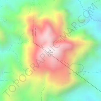 Topografische Karte Mount Negron, Höhe, Relief