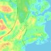 Topografische Karte South Orleans, Höhe, Relief