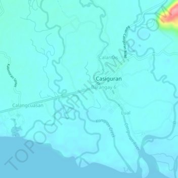 Topografische Karte Marikit, Höhe, Relief