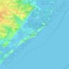 Topografische Karte Atlantic City, Höhe, Relief