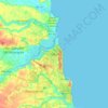 Topografische Karte Natal, Höhe, Relief