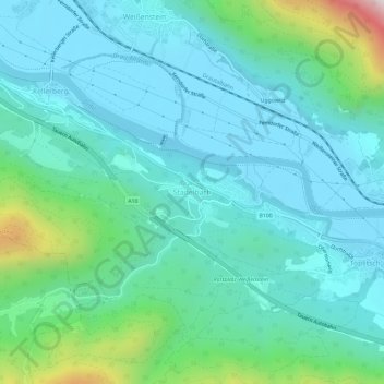 Topografische Karte Stadelbach, Höhe, Relief