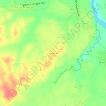 Topografische Karte Libertad, Höhe, Relief