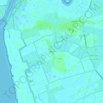 Topografische Karte Le Bourg, Höhe, Relief
