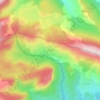 Topografische Karte La Sagne, Höhe, Relief