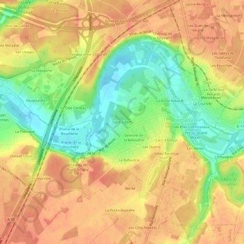 Topografische Karte Saint-Libert, Höhe, Relief