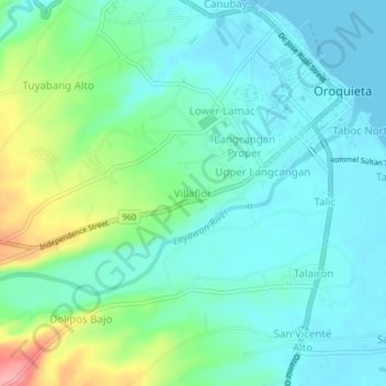 Topografische Karte Villaflor, Höhe, Relief