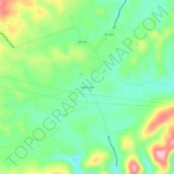 Topografische Karte Rye Cove, Höhe, Relief