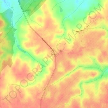 Topografische Karte Corbin, Höhe, Relief