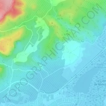 Topografische Karte Le Trou de Marou, Höhe, Relief