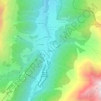 Topografische Karte Le Cugnon, Höhe, Relief