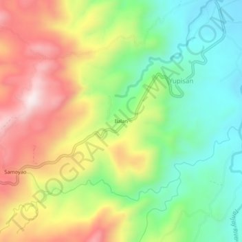 Topografische Karte Ilalan, Höhe, Relief