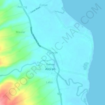 Topografische Karte Palayan, Höhe, Relief
