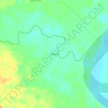 Topografische Karte Chicosa, Höhe, Relief