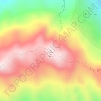 Topografische Karte Cerro El Café, Höhe, Relief