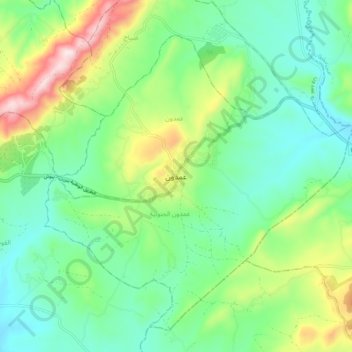 Topografische Karte Amdoun, Höhe, Relief