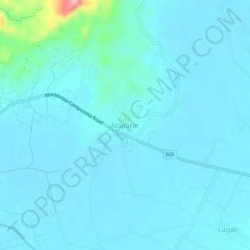 Topografische Karte Maparat, Höhe, Relief