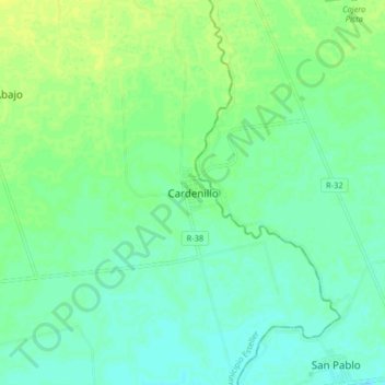 Topografische Karte Cardenillo, Höhe, Relief