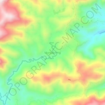 Topografische Karte Montabiong, Höhe, Relief