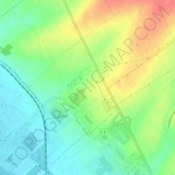 Topografische Karte Les Madilles, Höhe, Relief