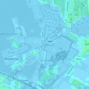 Topografische Karte Ekamp, Höhe, Relief