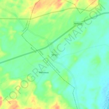 Topografische Karte Veriya, Höhe, Relief