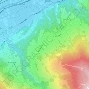 Topografische Karte Weerberg, Höhe, Relief
