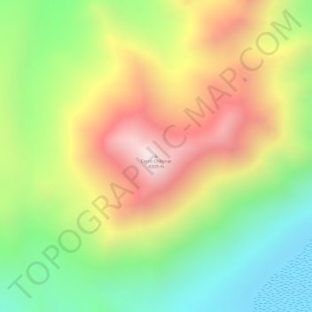 Topografische Karte Cerro Chibinar, Höhe, Relief