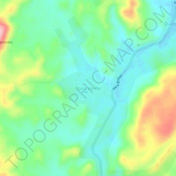 Topografische Karte Pozo Verde, Höhe, Relief