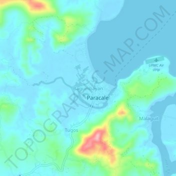 Topografische Karte Bagumbayan, Höhe, Relief