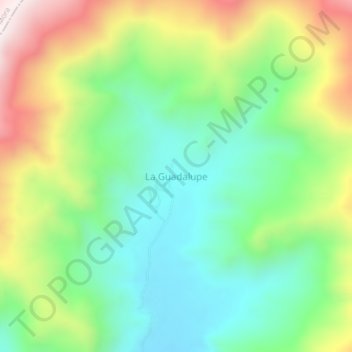 Topografische Karte La Guadalupe, Höhe, Relief