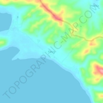 Topografische Karte Pasig, Höhe, Relief