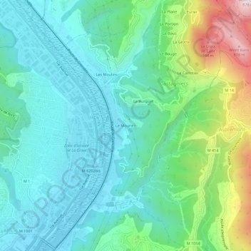 Topografische Karte Le Mouriez, Höhe, Relief
