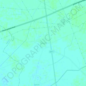 Topografische Karte Titram, Höhe, Relief