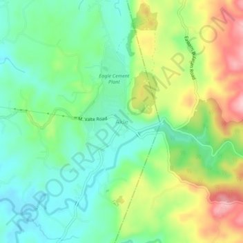 Topografische Karte Akle, Höhe, Relief
