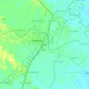 Topografische Karte Lapar, Höhe, Relief