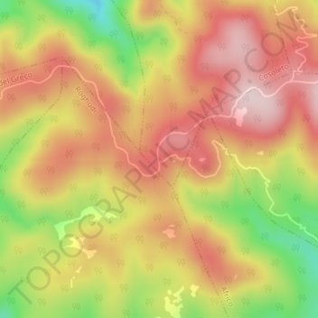 Topografische Karte Materazzelli, Höhe, Relief