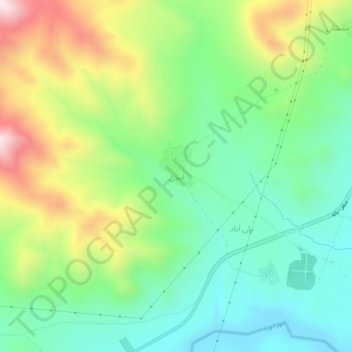 Topografische Karte آیچی, Höhe, Relief