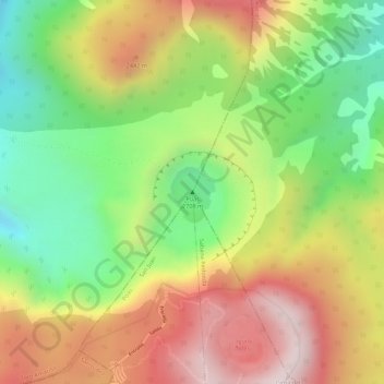 Topografische Karte Poás, Höhe, Relief