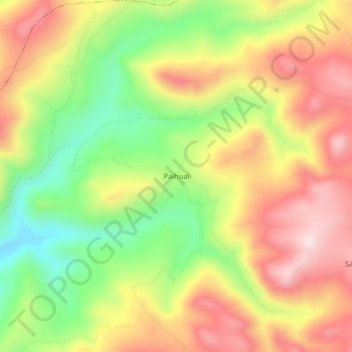 Topografische Karte Paihual, Höhe, Relief