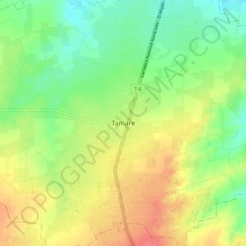 Topografische Karte Tamare, Höhe, Relief