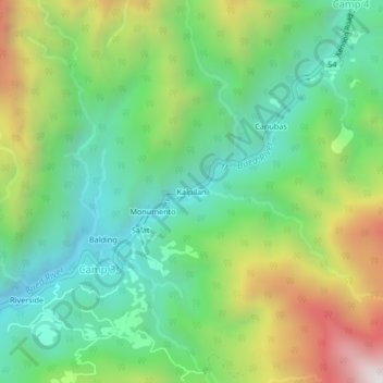 Topografische Karte Kaipilan, Höhe, Relief