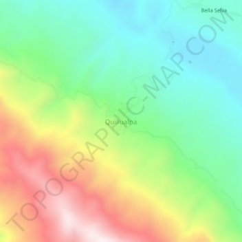 Topografische Karte Quillualpa, Höhe, Relief