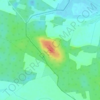 Topografische Karte Ruine Lebenswarte, Höhe, Relief