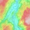 Topografische Karte Fossgrenda, Höhe, Relief
