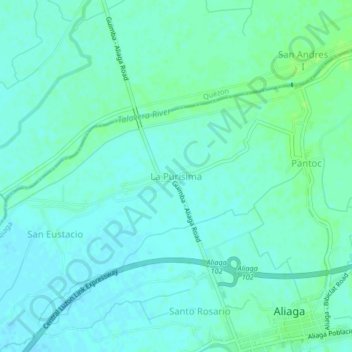 Topografische Karte La Purisima, Höhe, Relief