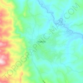 Topografische Karte Shakiso, Höhe, Relief